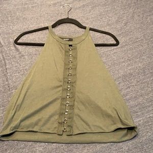 Loose fitting racer back crop top